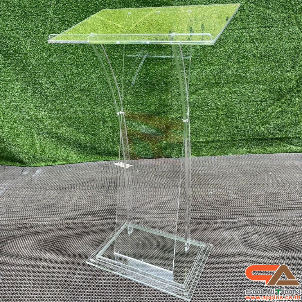 โพเดียม อะคริลิคใส รุ่น AC-29 สไตล์โมเดิร์น TOP เอียง ขนาด(W)59 x (L)38 x (H) 110 ซม.