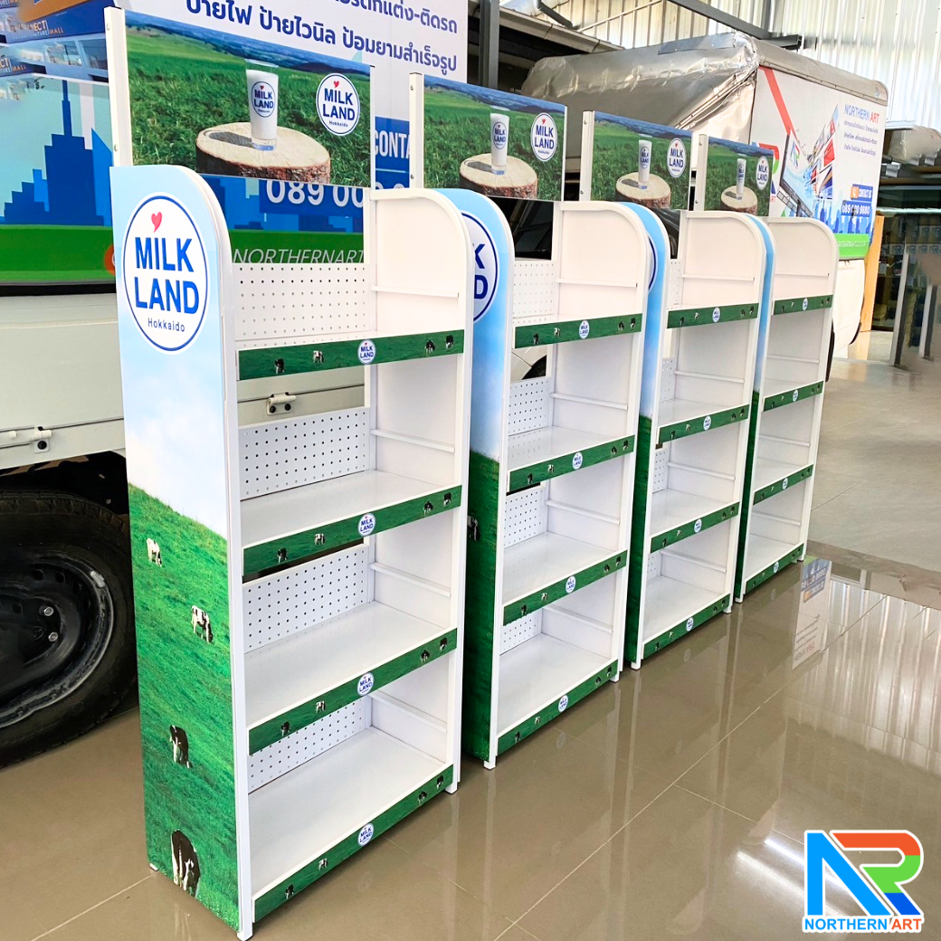 เช่าชั้นวางสินค้าเหล็ก 4 ชั้น สีขาว ขนาด (W)60 x (D)30 x (H)160 ซม. ถอดประกอบได้