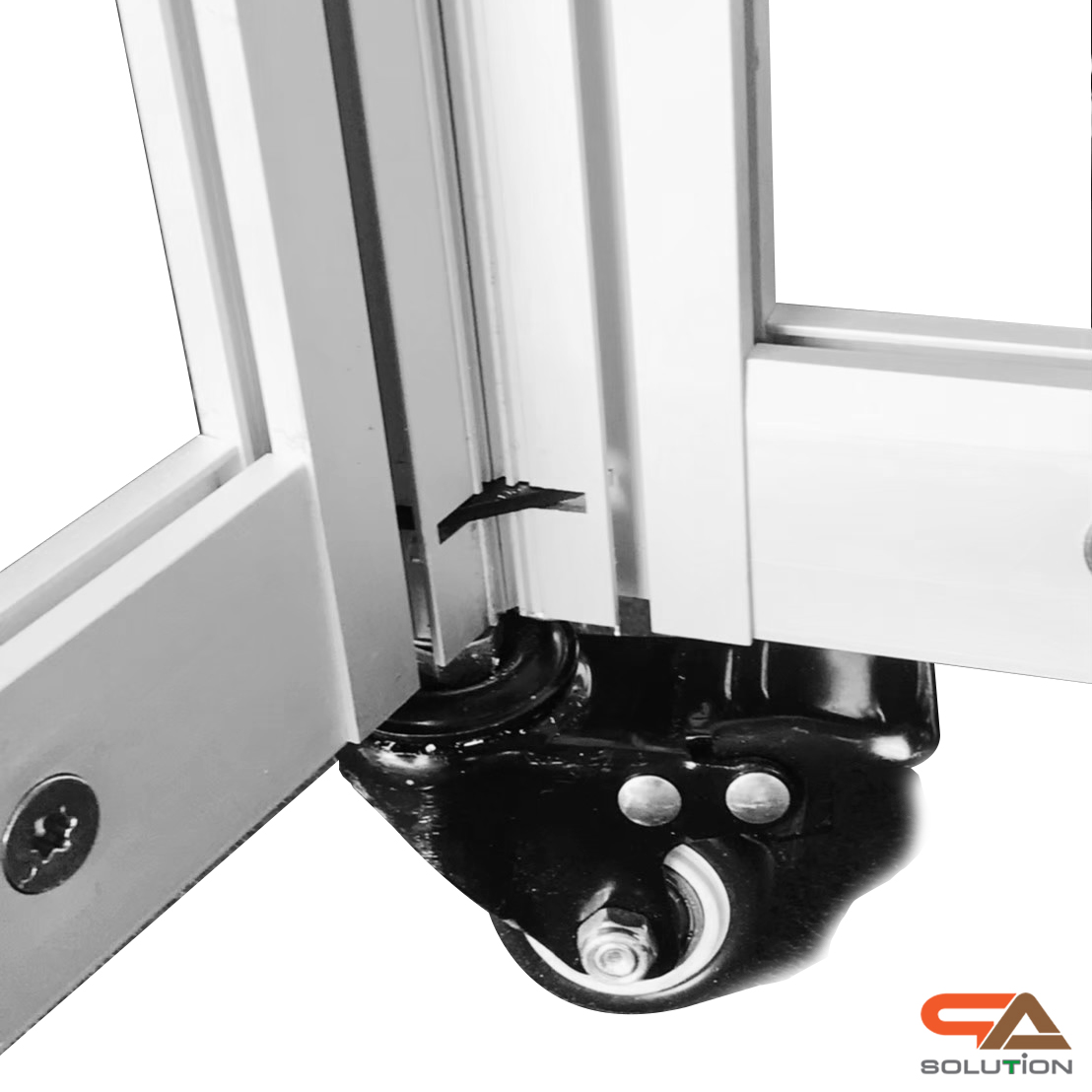 บอร์ดจัดนิทรรศการ อะลูมิเนียม ตั้งต่อเนื่อง 5 บานพร้อมล้อ ขนาด (W)100 x (H)200 ซม. ถอดประกอบและพับเก็บได้