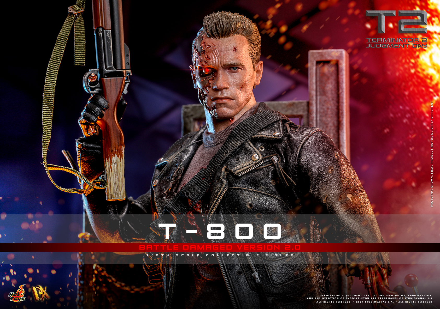 Hot Toys DX46 Terminator 2: Judgment Day - T-800 (Battle Damaged Version 2.0)