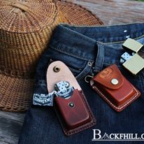 ซองหนังใส่ ZIPPO ซองหนังแท้สำหรับใส่ไฟแชค ZIPPO HANDMADE 100% By BACKFHILL. สีน้ำตาลเข้ม