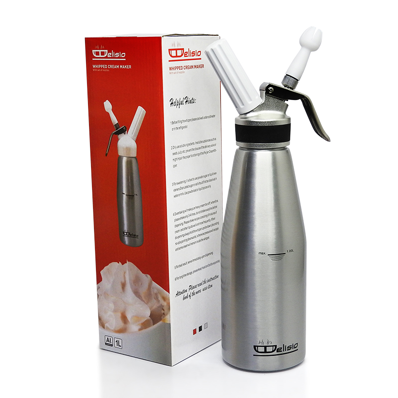 ขวดทำวิปครีม DELISIO & IMIX 1 ลิตร (หัวอลูมิเนียม)