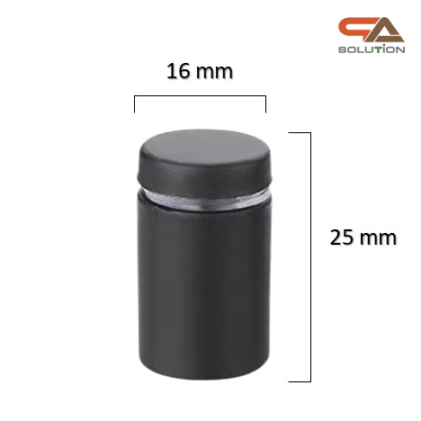 หมุดลอยสแตนเลส สีดำ ยึดกรอบภาพอะคริลิค หรือหมุดยึดกระจก (สั่งขั้นต่ำ 12 ตัว)