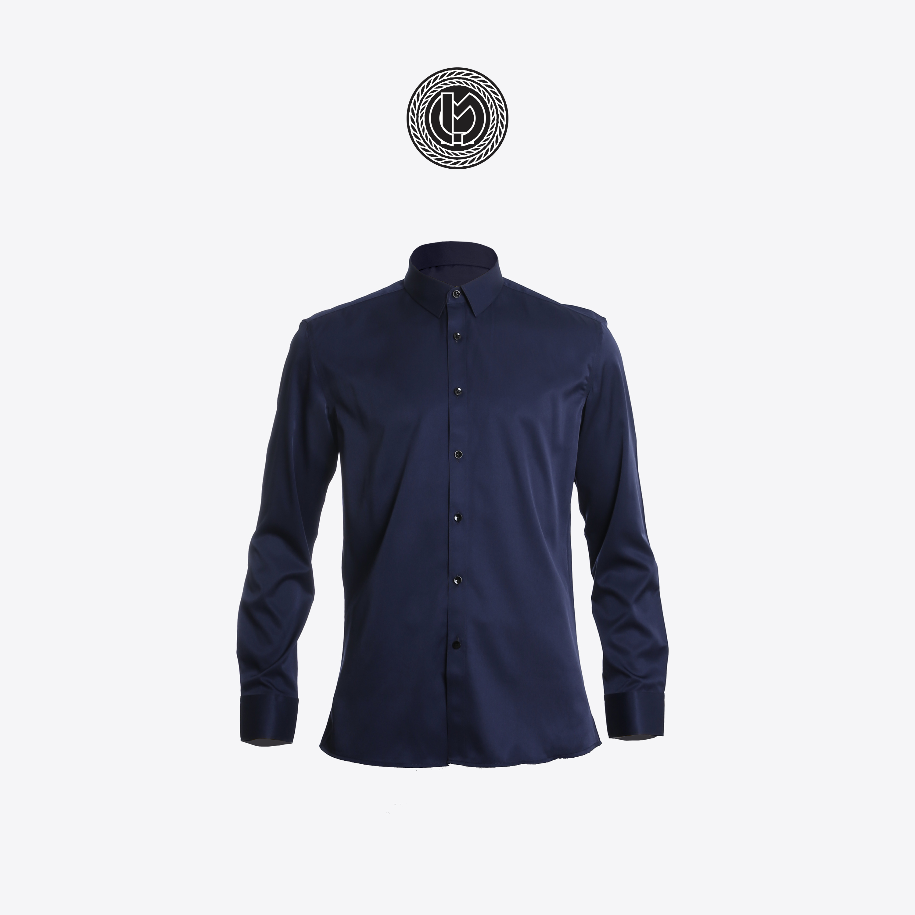 เสื้อเชิ้ตสีกรม Navy Shirt (Standard Collar)