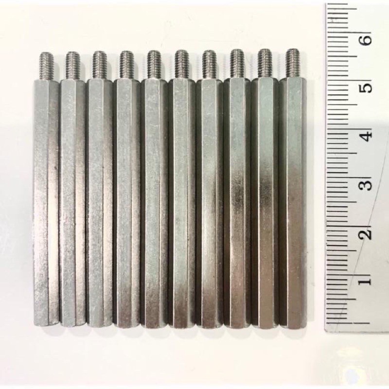 เสา Nut screw M3 น็อตสกรู 6 เหลี่ยม male-female สีเงิน