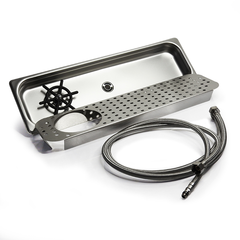 Pitcher Rinser, spinjet head, embedded counter Square shape, length 53 cm.