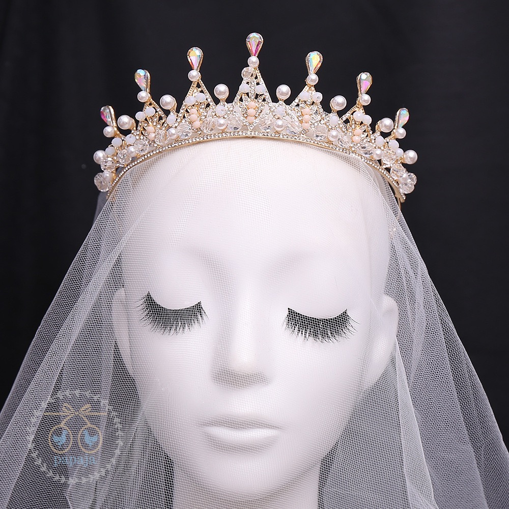 (No. 169) มงกุฏเทียร่าเพชรบนยอดประดับเพชรรูปหยดน้ำเม็ดใหญ่