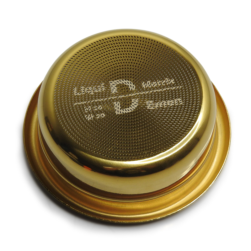 MUVNA Coffee portafilter basket Liquid Matrix 20g Gold Titanium