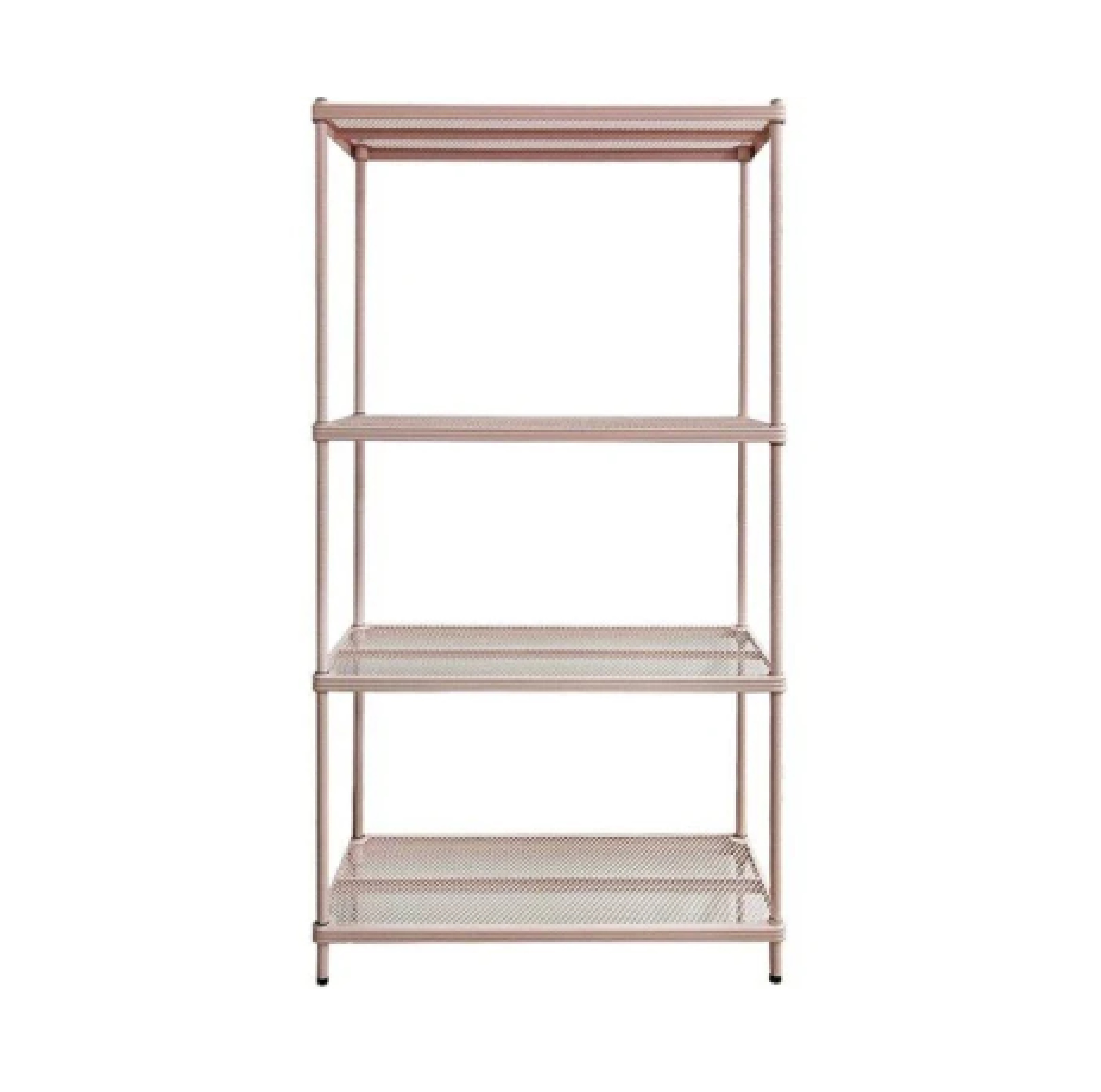 ชั้นวางของเหล็กอเนกประสงค์ 4 ชั้น Tube KASSA HOME รุ่น MESH10x20 ขนาด 79 x 33 x 160 ซม. สีชมพู