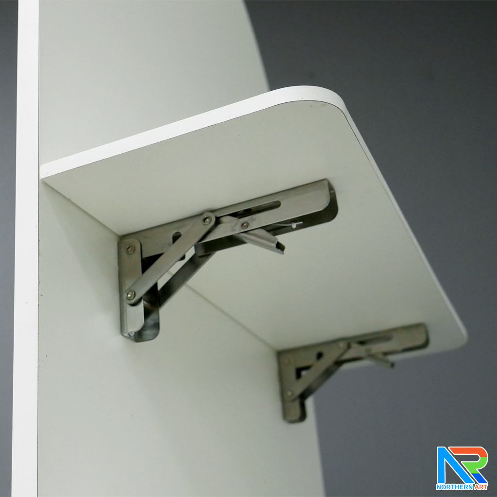 ชั้นวางสแตนดี้ไม้ MDF ปิดผิวเมลามีน แบบพับขั้นวางได้