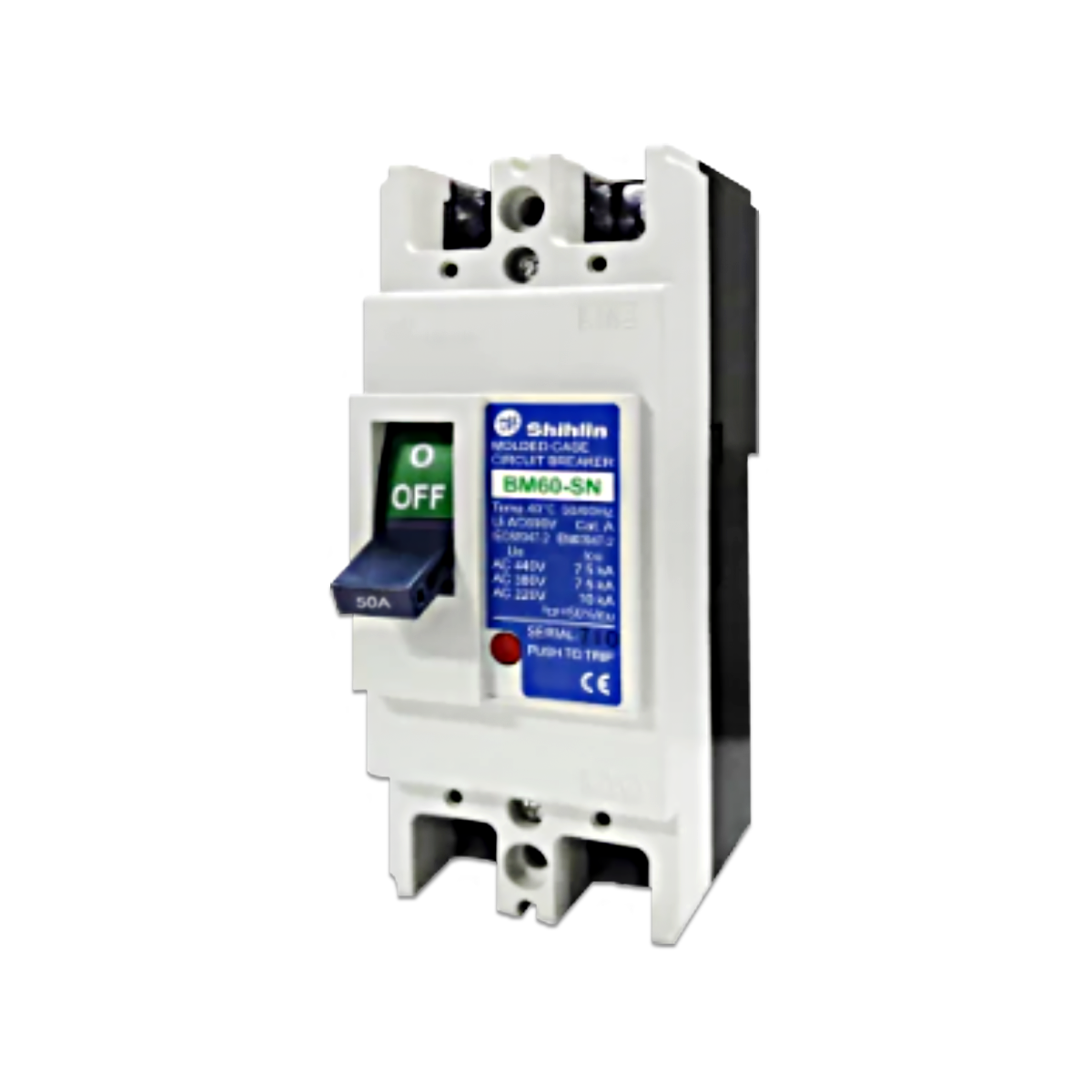 เซอร์กิตเบรกเกอร์ SHIHLIN/NANO MCCB 2 Pole BM-60SN
