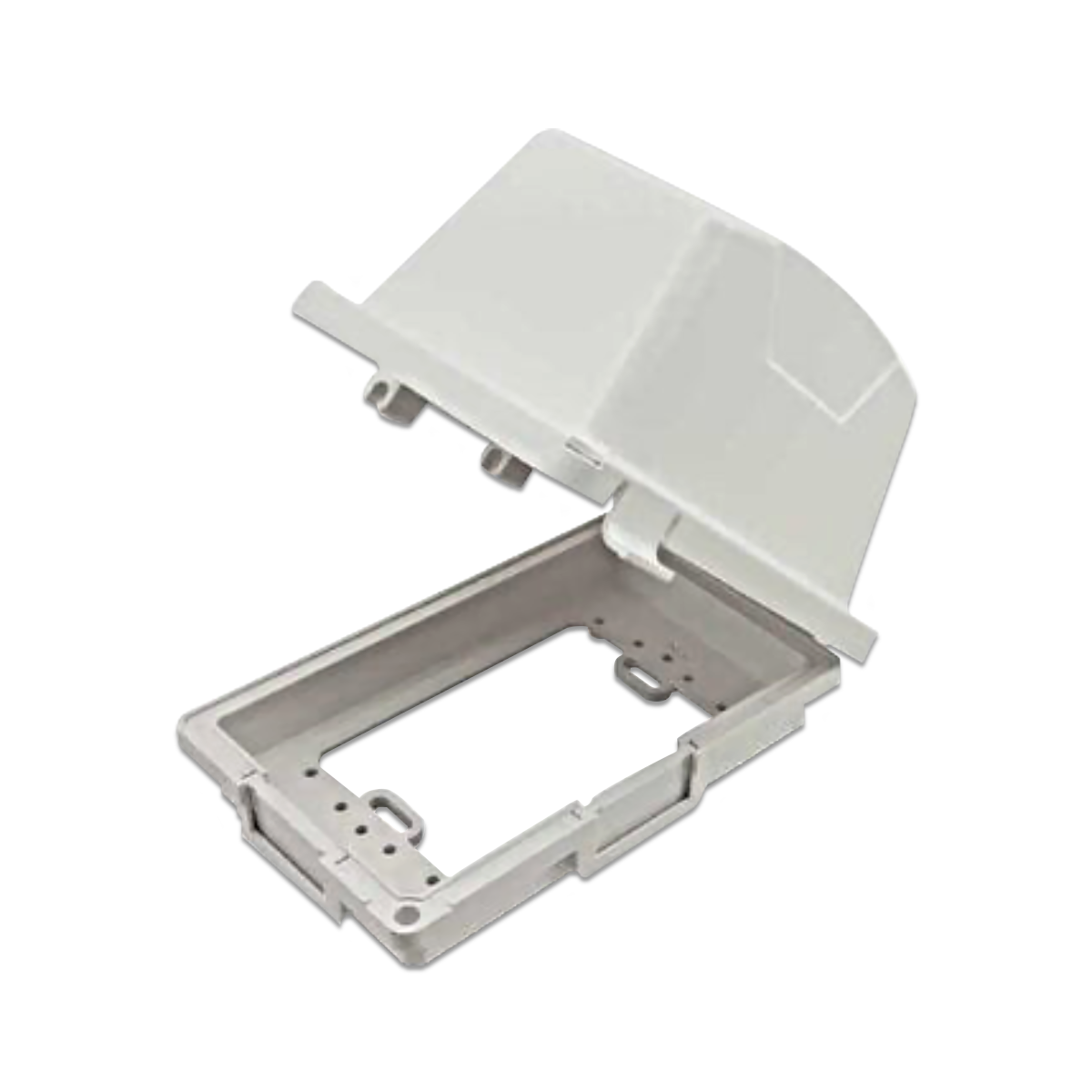 NANO ฝาครอบแผงหน้ากากกันน้ำแบบฝาสูง สีขาว รุ่น NANO-414W (20 ชิ้น/กล่อง)