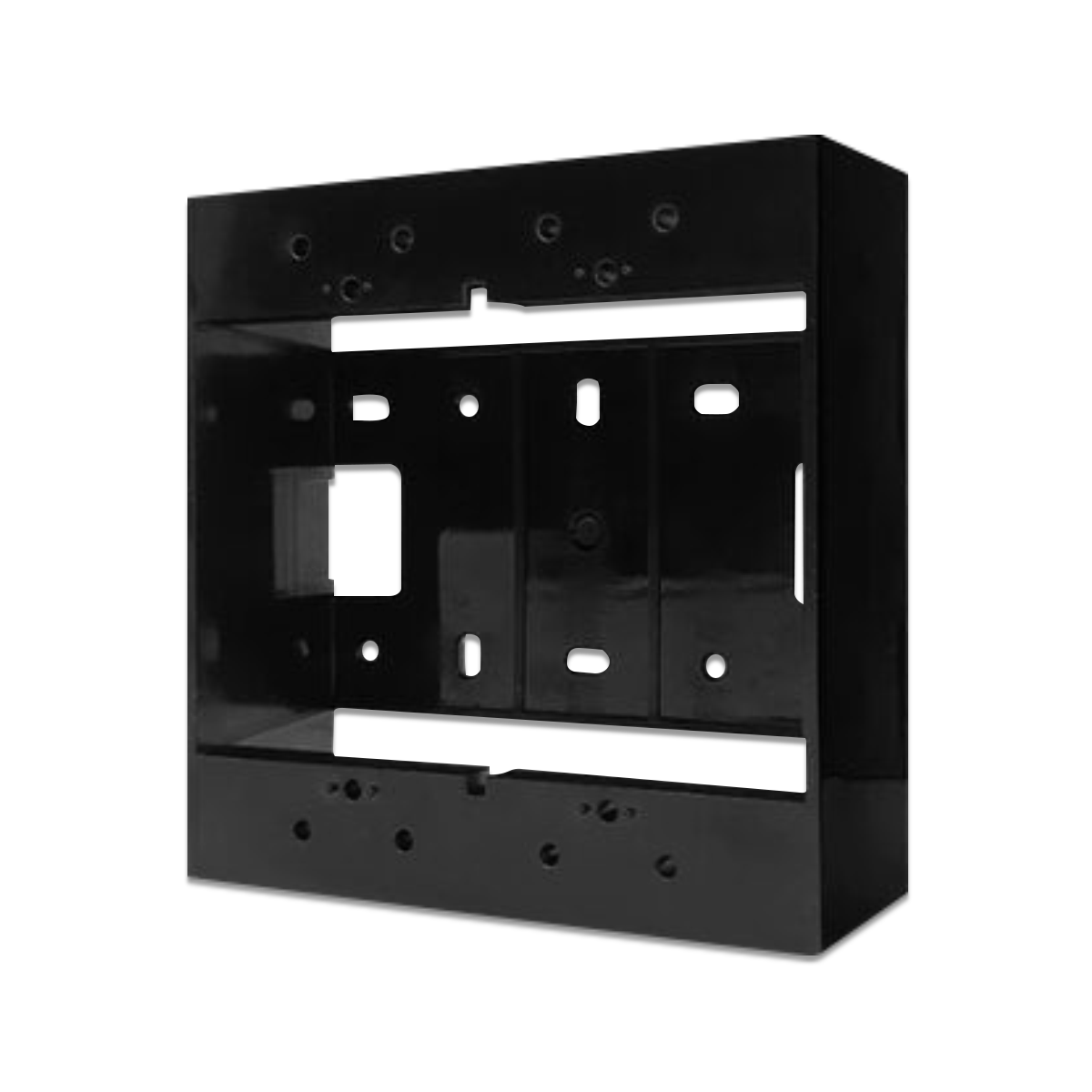 NANO กล่องลอยขอบเหลี่ยม (แบบหนา) ขนาด 4x4x1.5" สีดำ รุ่น NANO-404-1TB (30 ชิ้น/กล่อง)