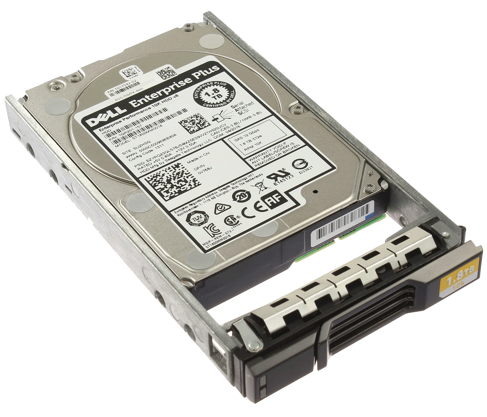 Dell Compellent,Dell 1.8TB,10K,12G,SAS,SFF(2.5inc),512e,HDD,6FV4P,06FV4P,ST2000NX0463