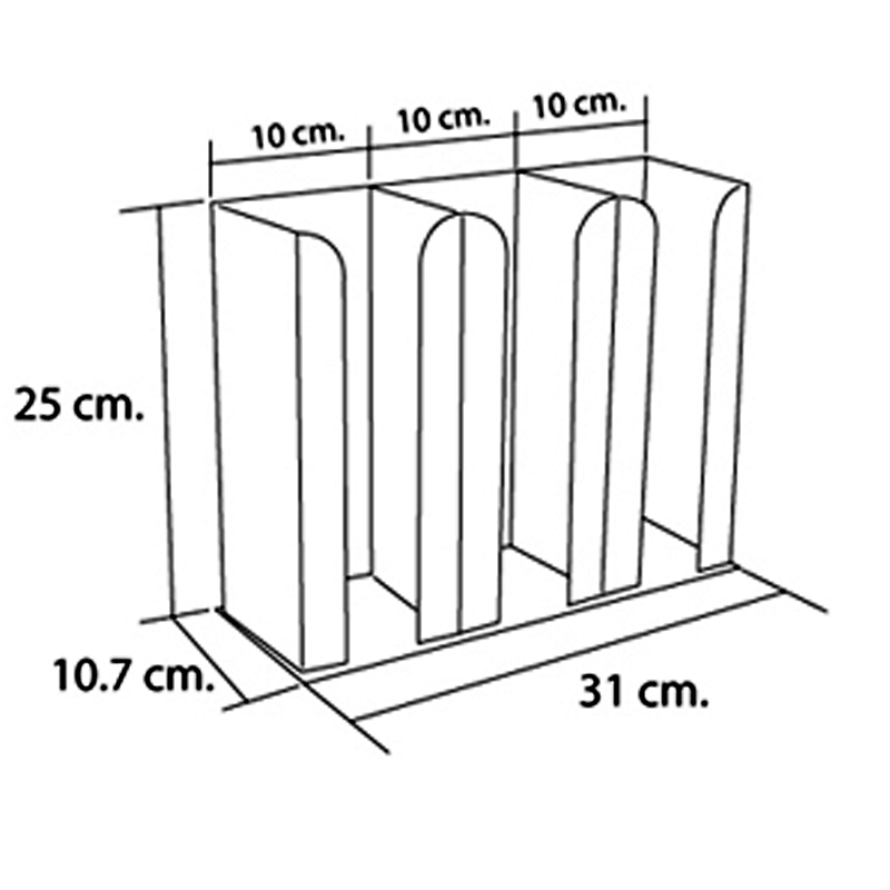 3 compartment Acrylic box for keep Drink Glass Paper Cup Dispenser
