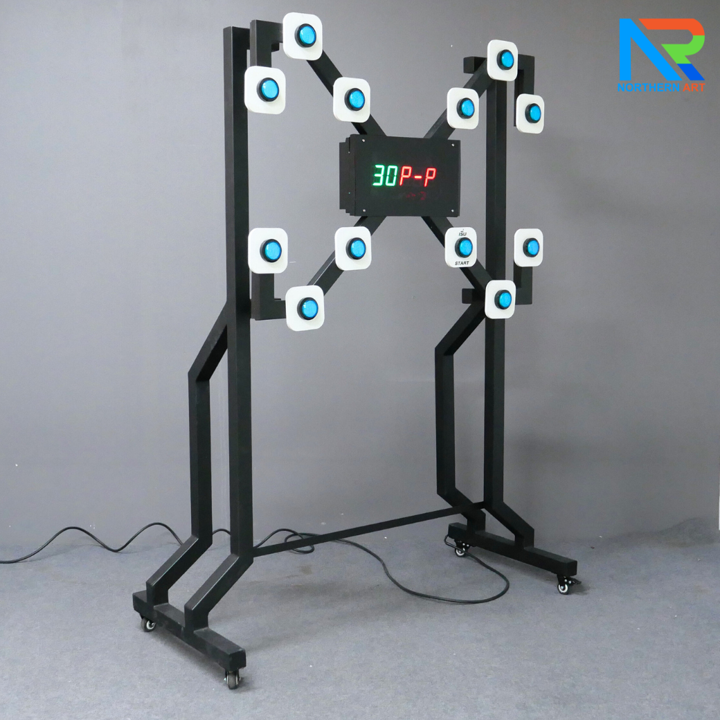 เกมส์กดปุ่มไฟฟ้า ขนาด (W)134 x (D)60 x (H)197 cm. พร้อมจอแสดงผล LED นับคะแนน