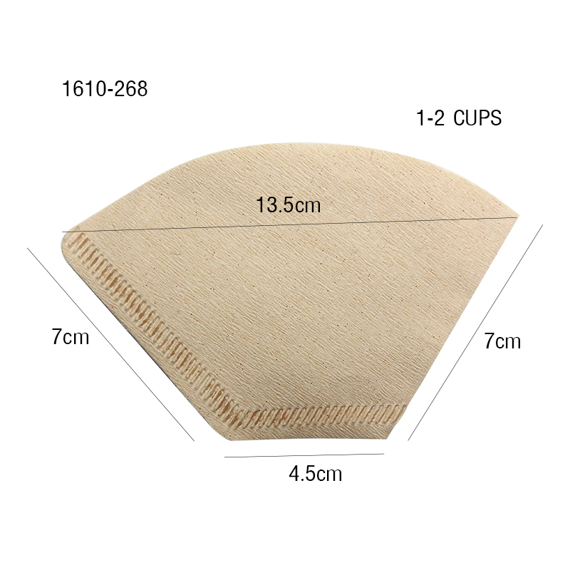 กระดาษกรองกาแฟ สำหรับถ้วยดริปเปอร์ ทรงกรวยตัด หรือ สี่เหลี่ยมคางหมู 1-2 แก้ว