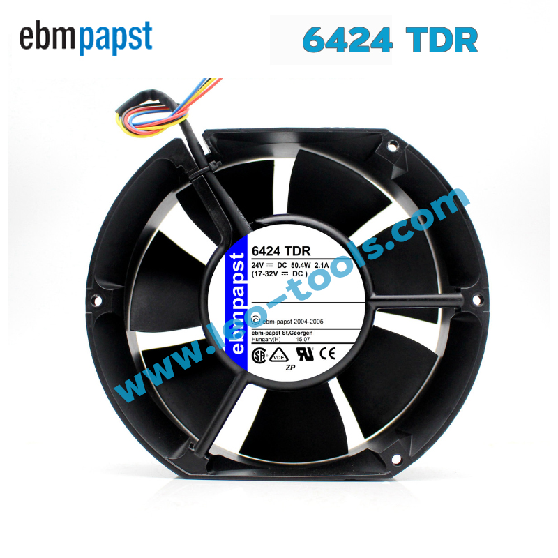 Fan 6424TDR DC 24V 2.1A 50.4W 17CM Drive High-End Size: 172 mm x 150 mm x 51mm. EBMPAPST