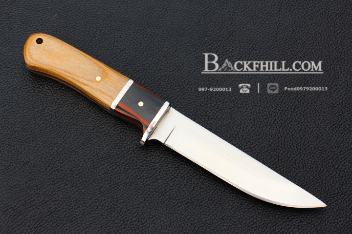 มีดใบตาย COLUMBIA รุ่น K88 ใบมีดปลายแหลม ด้ามจับไม้เนื้อแข็งอย่างดี พร้อมซองไนลอน