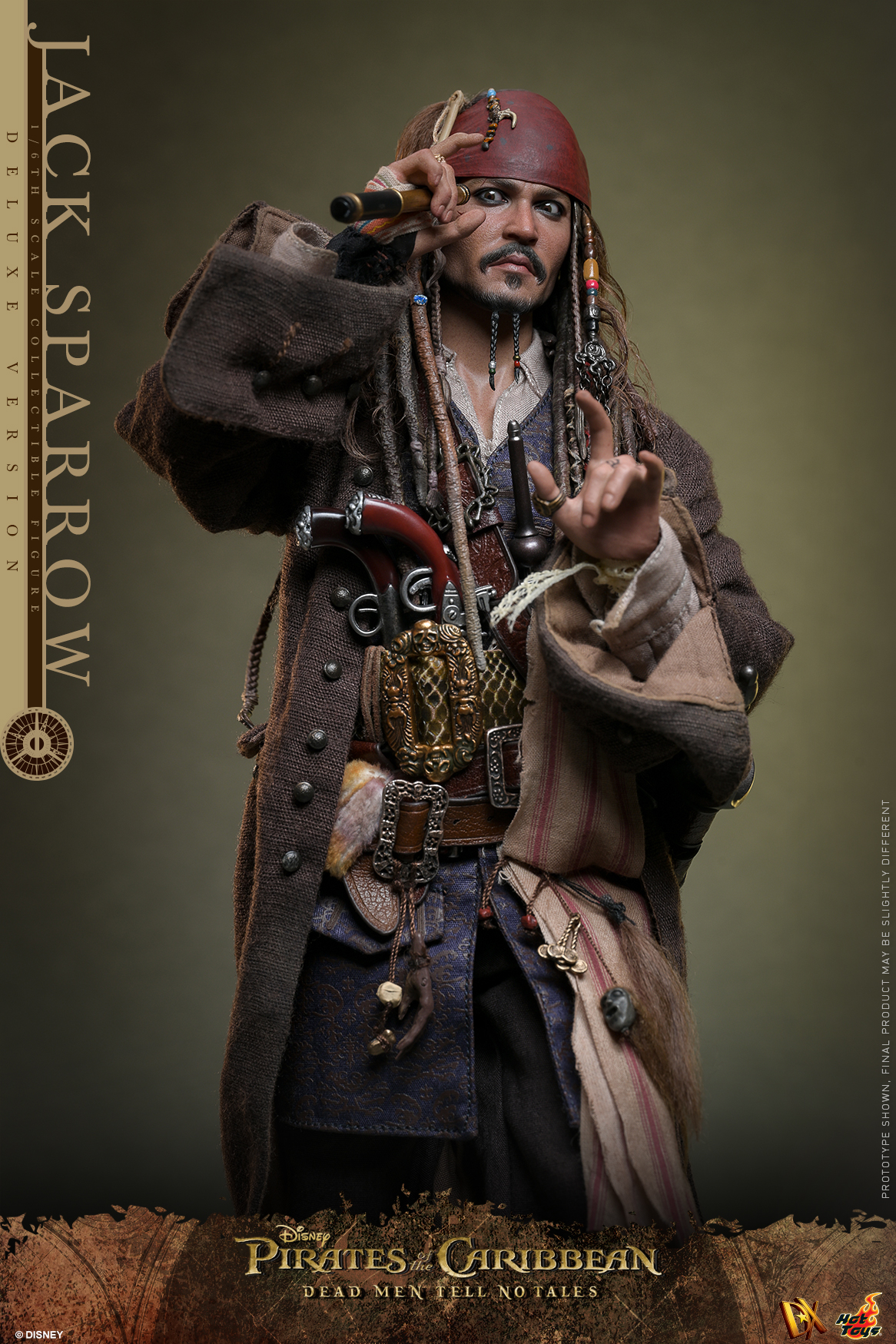 Hot Toys DX38 Pirates of the Caribbean: Dead Men Tell No Tales - Jack Sparrow (Deluxe Version)