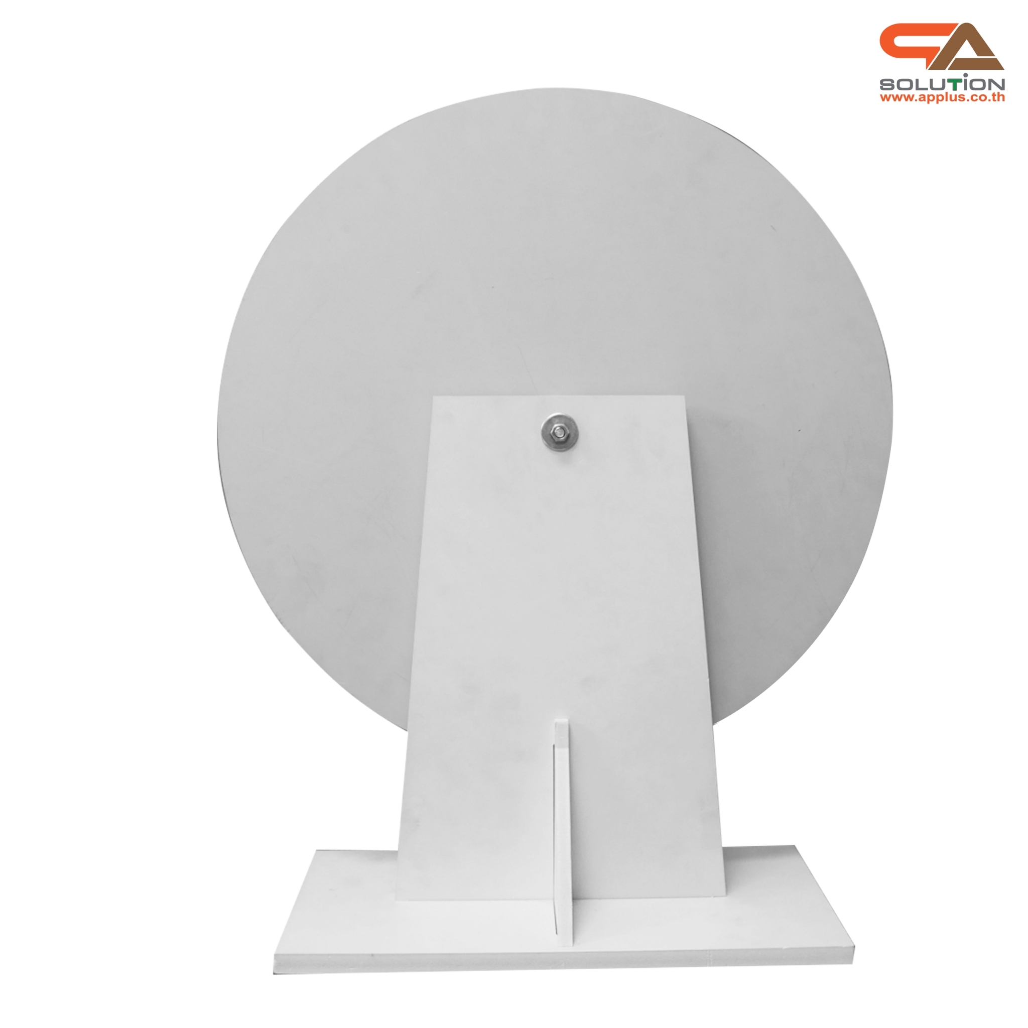 เกมส์วงล้อแม่เหล็กตั้งโต๊ะ ขนาดวงล้อ 50 ซม. สูง 61 ซม. วัสดุพลาสวูดสีขาว หนา 8-15 มม. ถอดประกอบได้