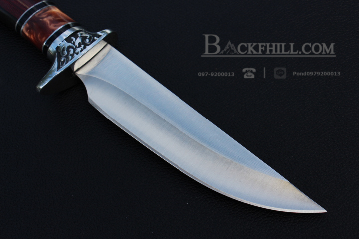 มีดใบตาย COLUMBIA รุ่นA051-4 มีดทรงโรมัน ด้ามจับ ลายคลาสสิค ไม้อย่างดี พร้อมซองไนลอน