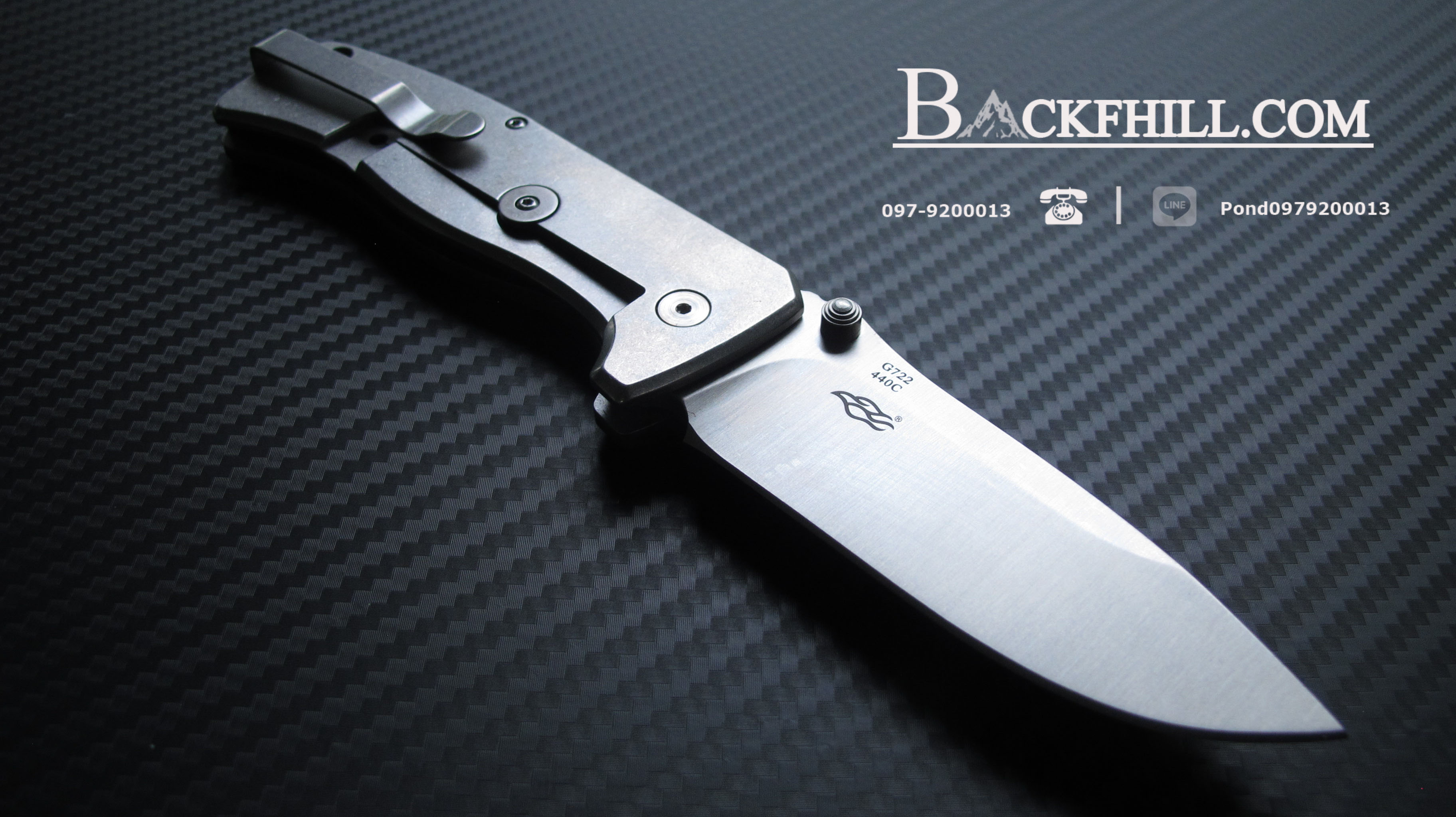 มีด GANZO รุ่น F/G722-GR (สีเขียว) Handle Hunting Pocket Super Knife.