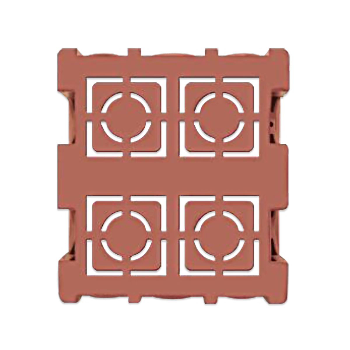 NANO บล็อคฝัง ขนาด 4x4" สีส้ม รุ่น NANO-409 (100 ชิ้น/กล่อง)