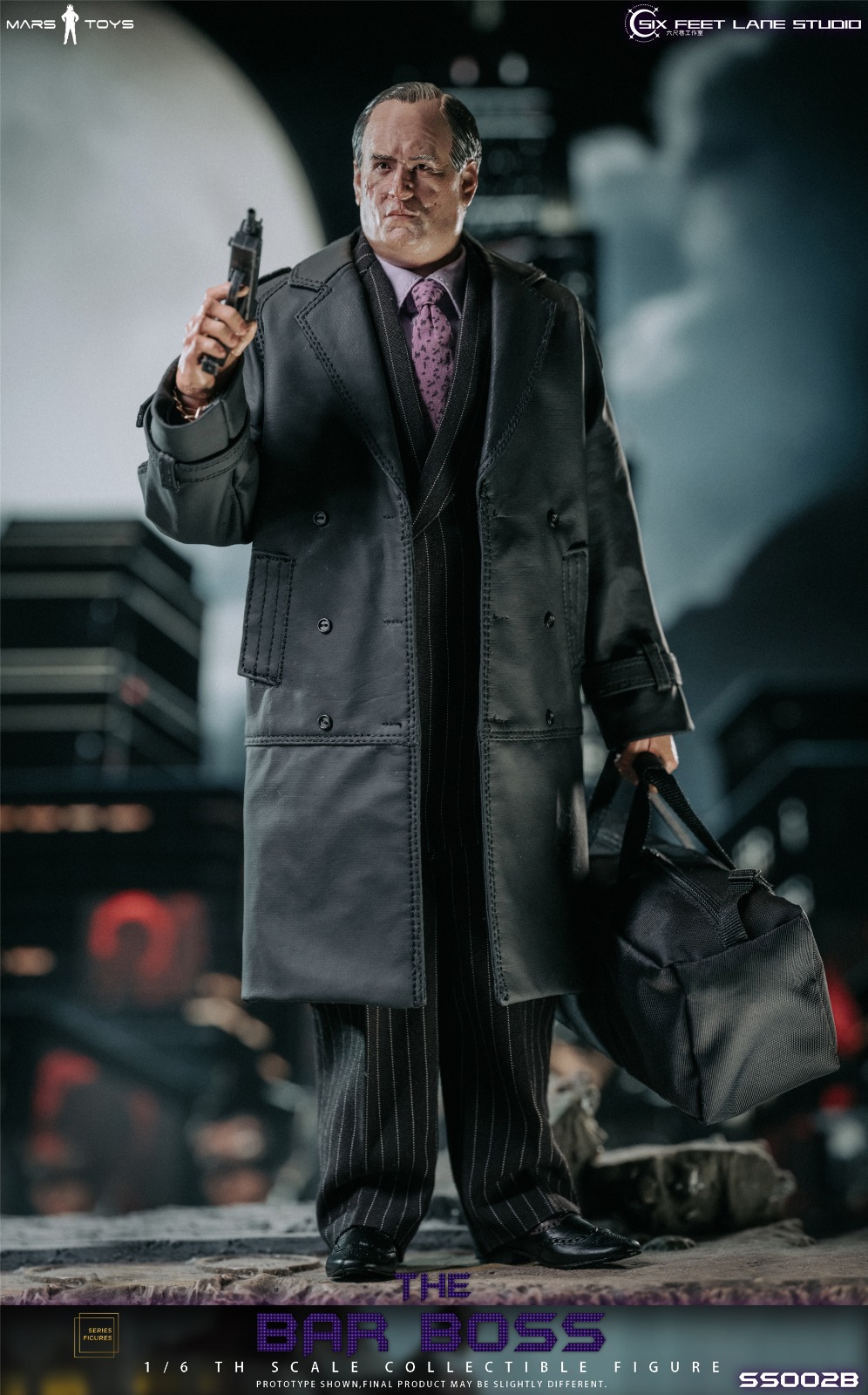 Mars Toys x Six Feet Lane Studio SS002B 1/6 The Bar Boss (Striped Suit)