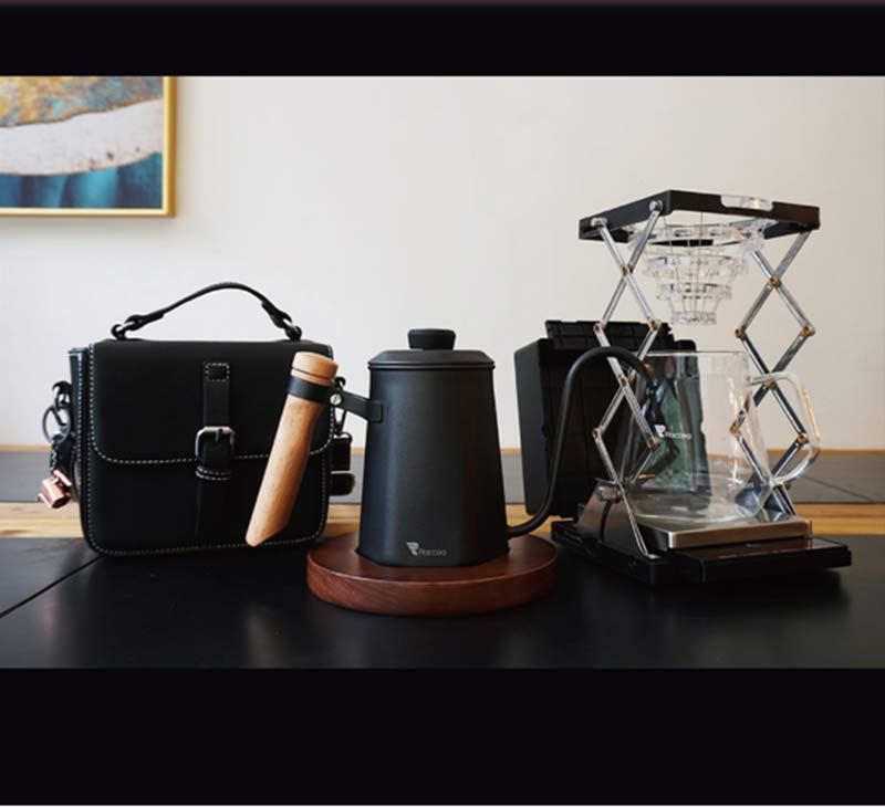 ชุดตาชั่ง พร้อมที่ดริปกาแฟ RACCEA พับเก็บพกพาได้ สีทอง, เงิน