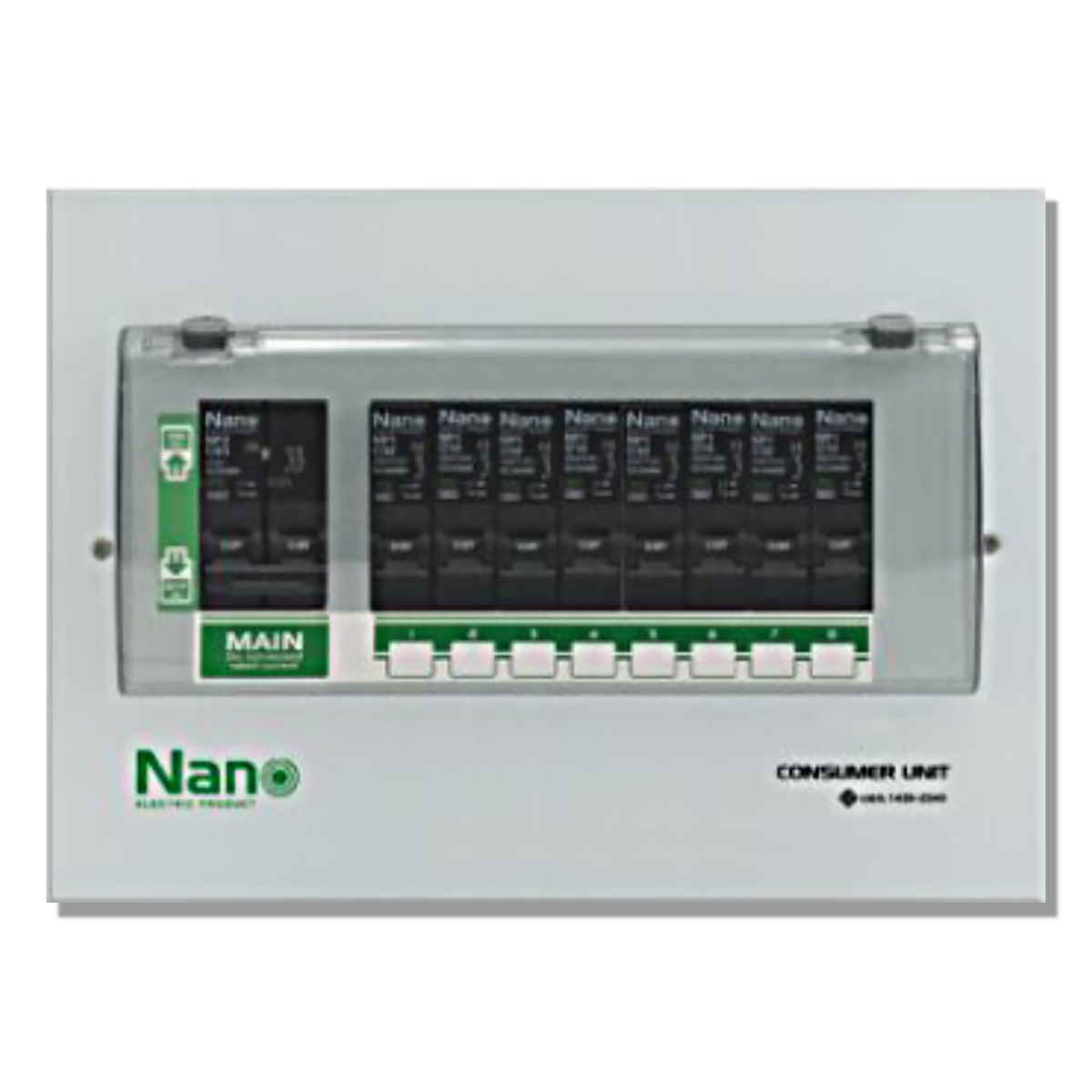 NANO ตู้คอนซูมเมอร์ยูนิต 8 ช่อง (ปลั๊กออน) MCB+ลูกย่อย 8 ลูก