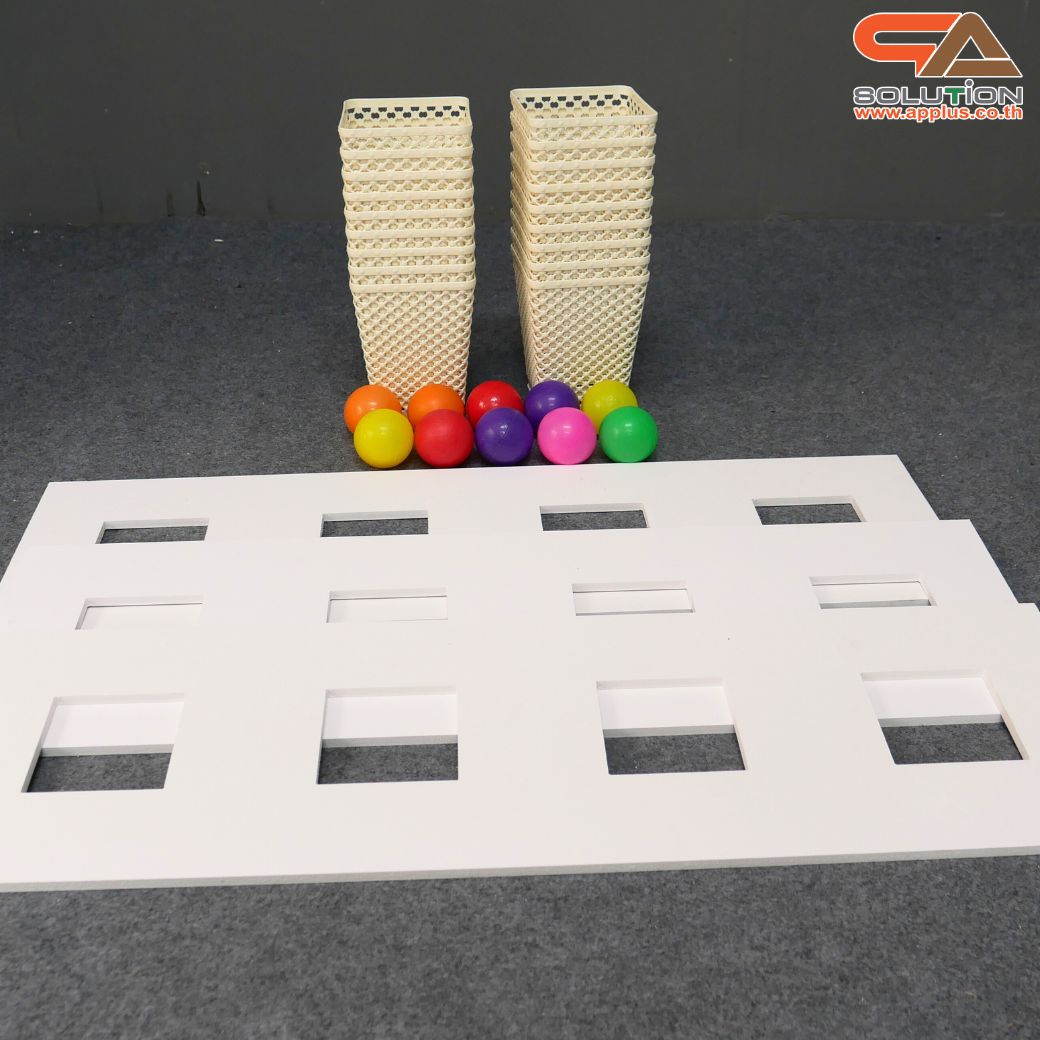 เกมส์ CARNIVAL โยนบอลลงตะกร้า ขนาด (W) 80 x (L)64 x (H)160 cm. ตะกร้า 12 ใบ พร้อมลูกบอล 10 ลูก (คละสี)