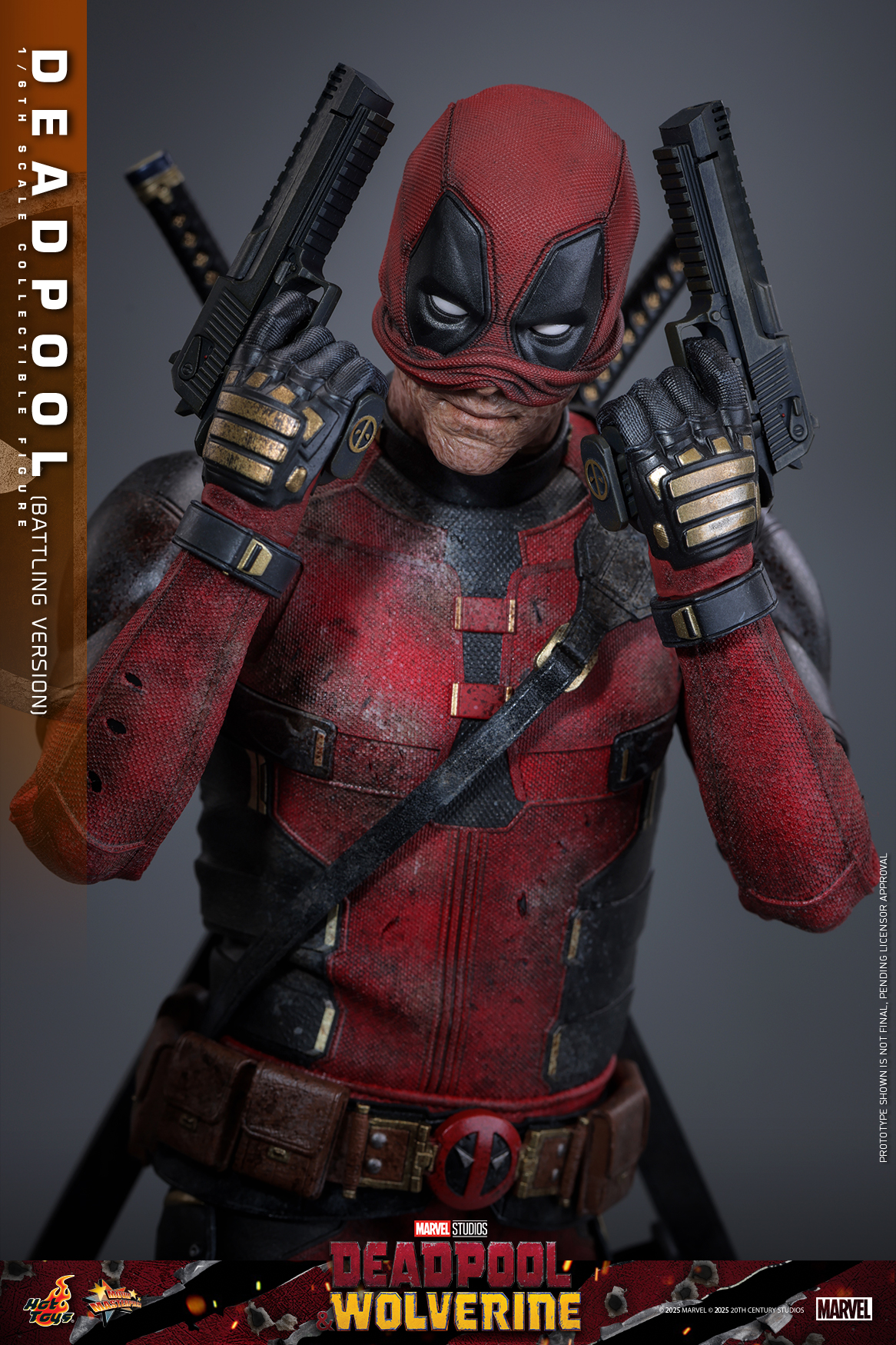 Hot Toys MMS782 Deadpool & Wolverine - Deadpool (Battling Version)