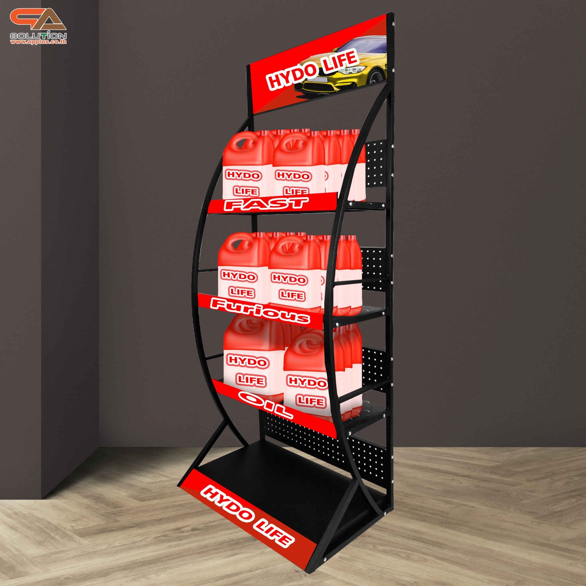 ชั้นวางสินค้าเหล็ก 4ชั้น สีดำขนาด(W)70 x (D)45 x (H)170 cm.(ถอดประกอบได้) แข็งแรง รับน้ำหนักได้ดี