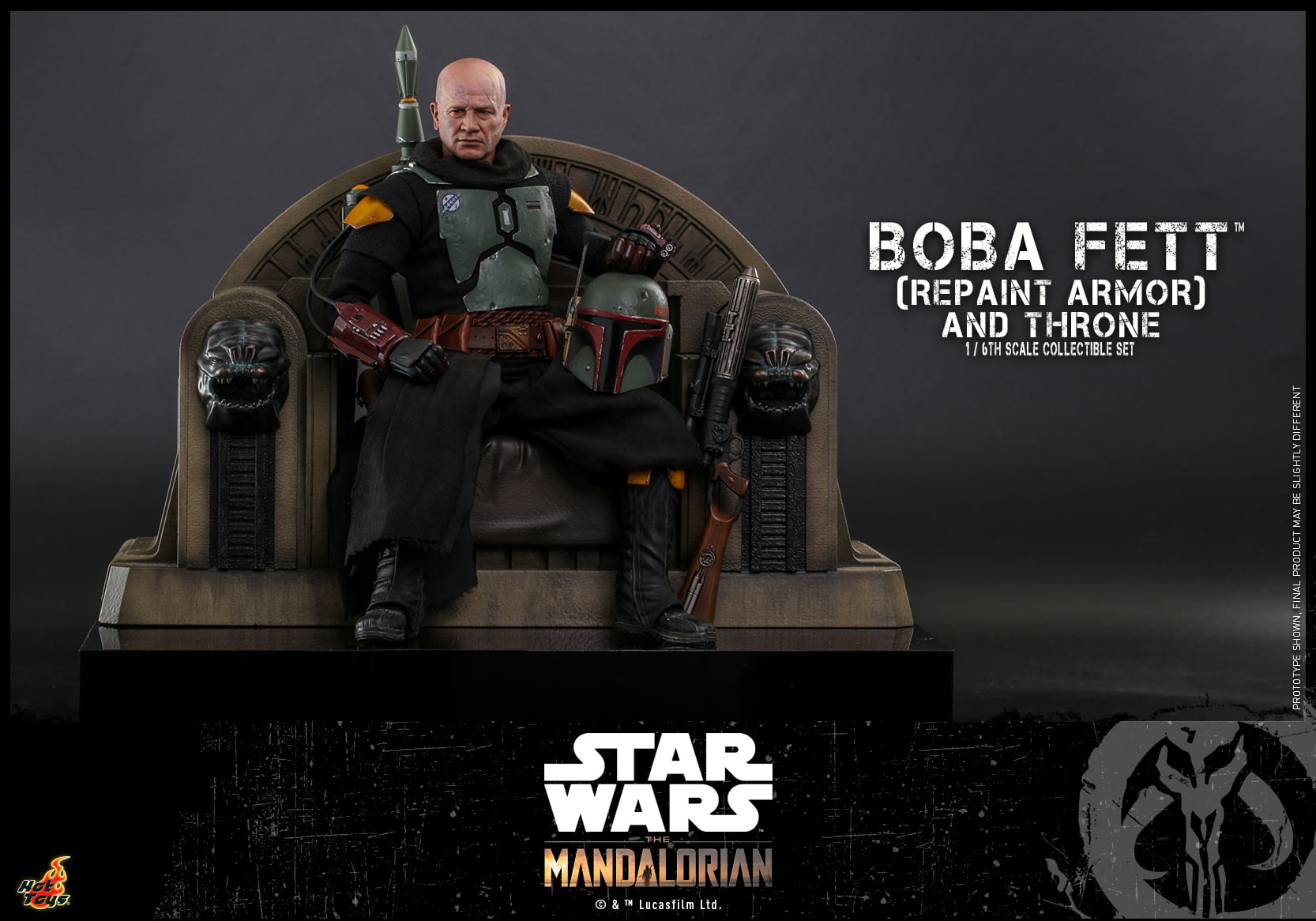 Hot Toys TMS056 1/6 Star Wars: The Mandalorian™ - Boba Fett (Repaint Armor) and Throne