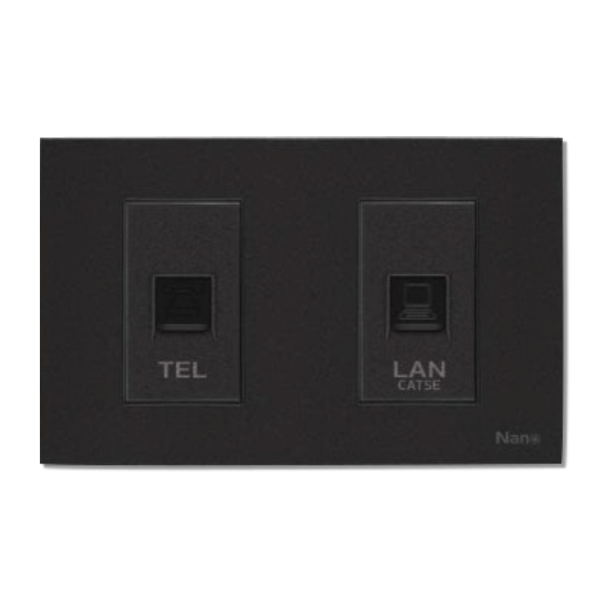 NANO ชุดเต้ารับโทรศัพท์ และเต้ารับคอมพิวเตอร์ Urban series สีดำ รุ่น CP-PCTEL-B