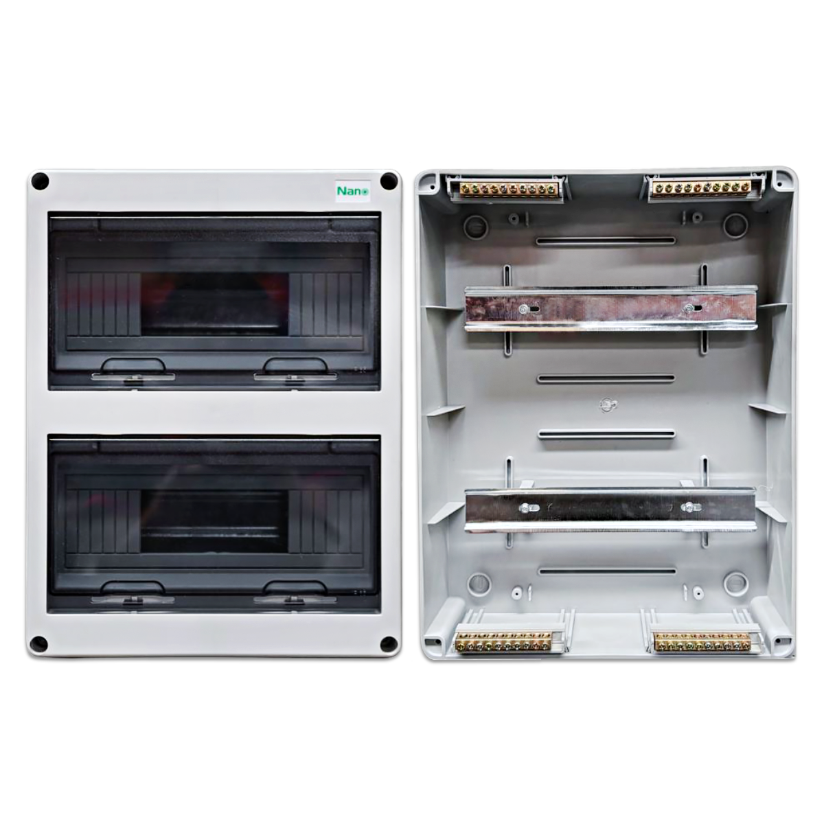 NANO ตู้คอนซูมเมอร์ยูนิตกันน้ำ IP65 ขนาด 24 ช่อง (ABS+PC) (ตู้เปล่า)