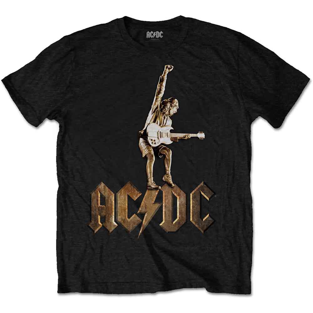 AC/DC Unisex T-Shirt: Angus Statue BLACK