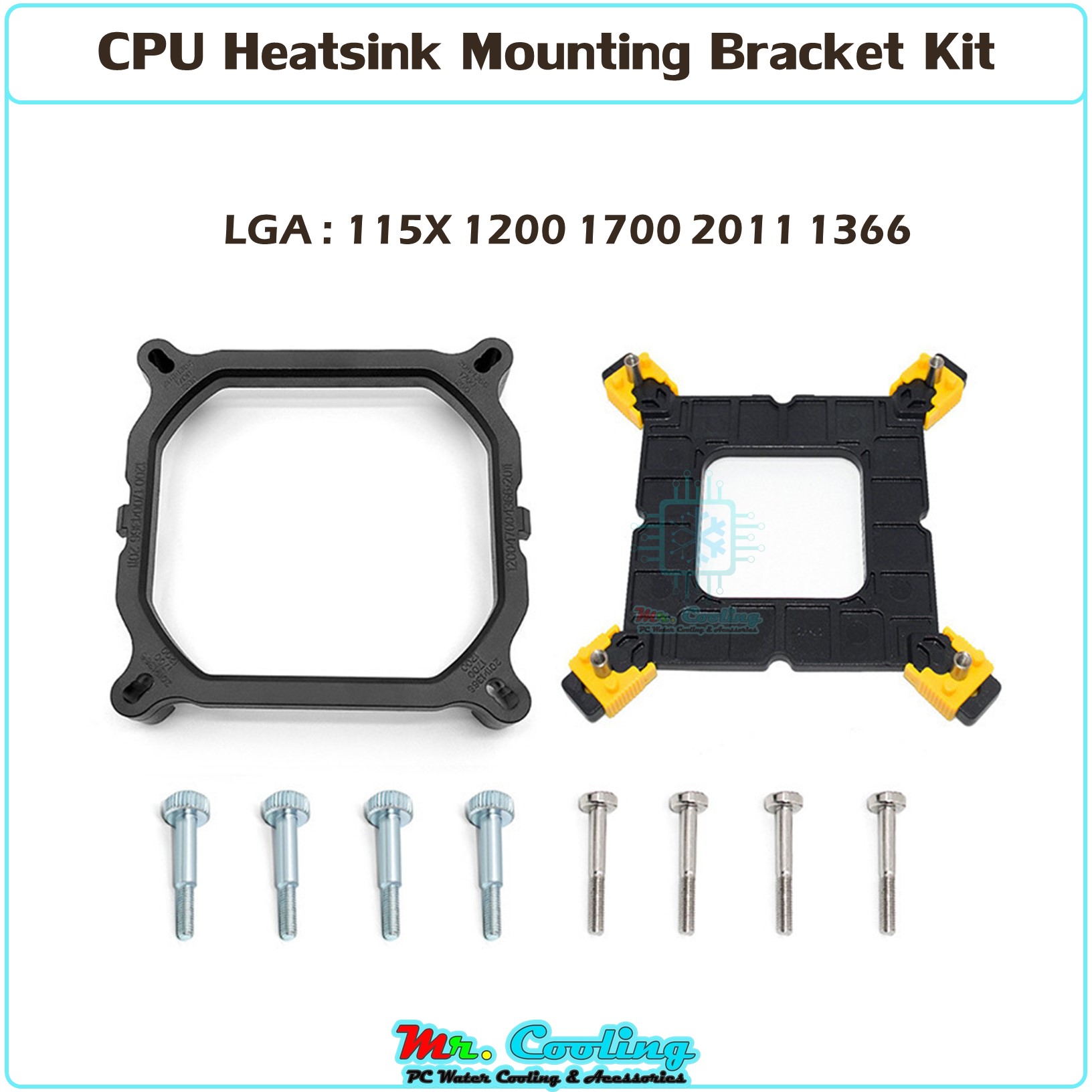 ชุดขายึด ฮีทซิงค์ CPU Intel i3 i5 i7 i9 Xeon LGA 1150 1151 1155 1156 1200 1700 1366 2011 Heatsink Mounting Bracket Kit