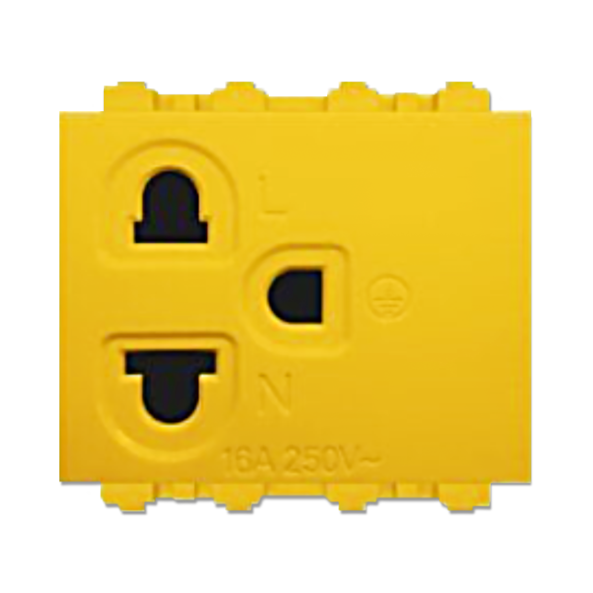 NANO เต้ารับเดี่ยวมีกราวน์ และม่านนิรภัย 16A 250V ขนาด 2 ช่อง Classic series รุ่น NN-P302 (10 ชิ้น/กล่อง)