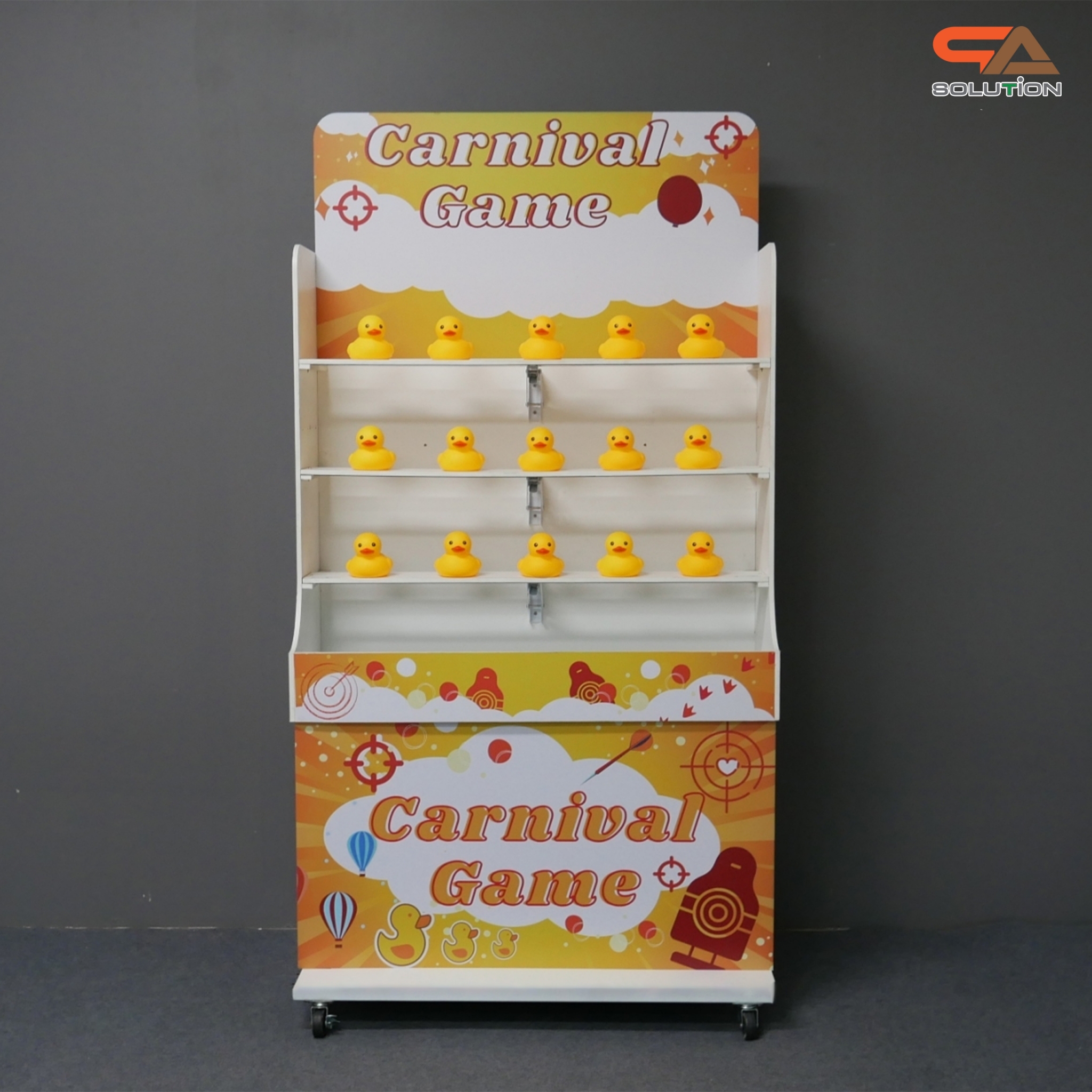 เกมส์ CARNIVAL GAME ปาเป็ด ขนาดโครง (W) 90 x (L)50 x (H)176 cm. พร้อมเป็ดยาง 15 ตัว และบอลโฟม 12 ลูก