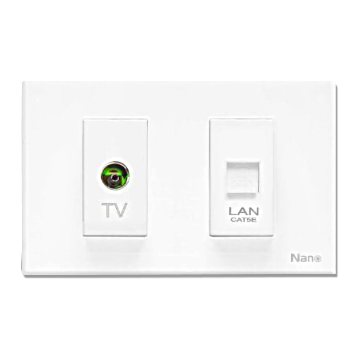 NANO ชุดเต้ารับทีวี และเต้ารับคอมพิวเตอร์ Urban series สีขาว รุ่น CP-TVPC-W