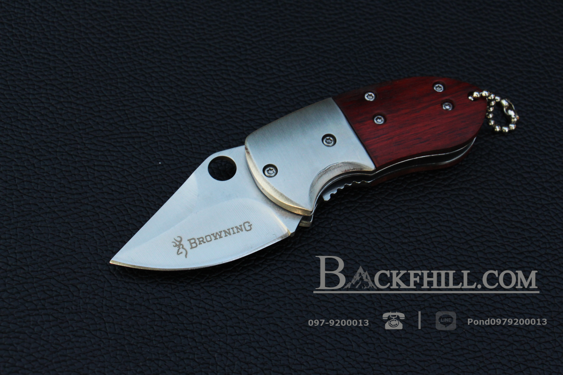 มีดพับ Stainless Steel Deer beetle ด้วงกวางอ้วน ด้ามไม้