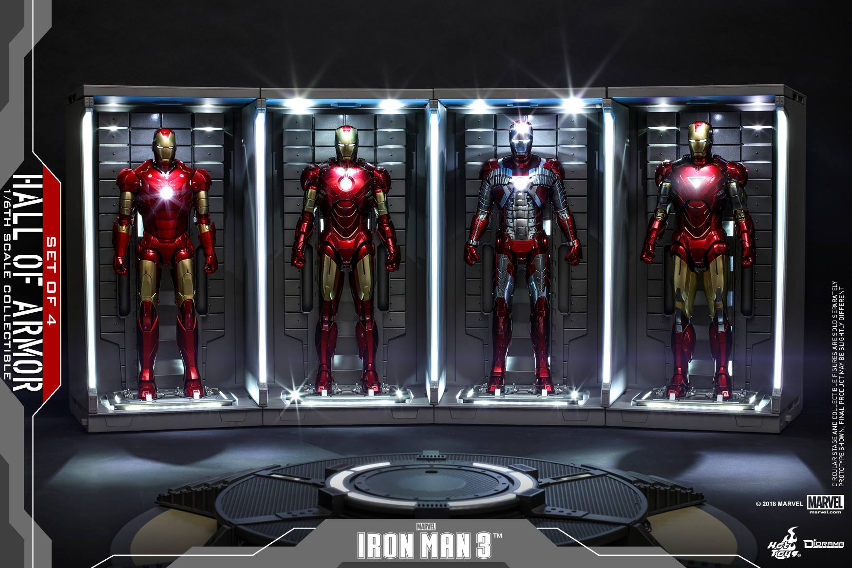 Hot Toys DS001C IRON MAN 2 - HALL OF ARMOR (Set of 7)