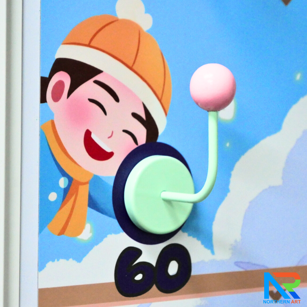 เกมส์โยนห่วงแม่เหล็กตั้งพื้น ขนาด (W)71 x (D)51 x (H)183 cm. ขอคล้องห่วงแม่เหล็ก 9 อันและห่วงโยนคละสี 12 อัน