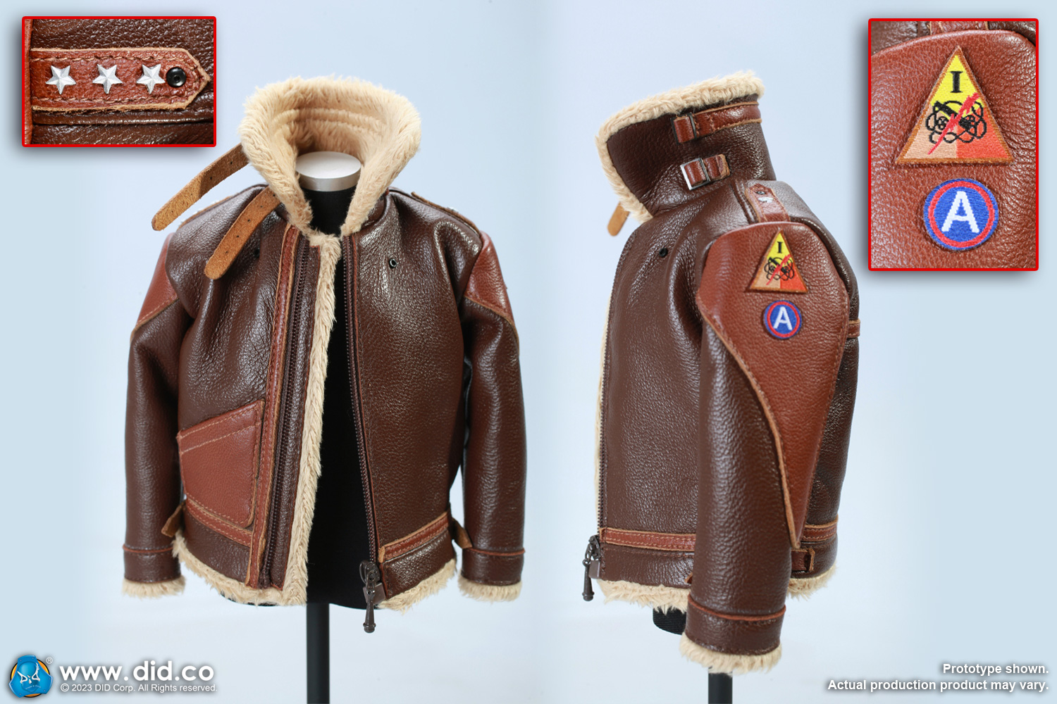 DID A80164+E60071 1/6 WWII General of the United States Army - George Smith Patton Jr.+Accessory Kit