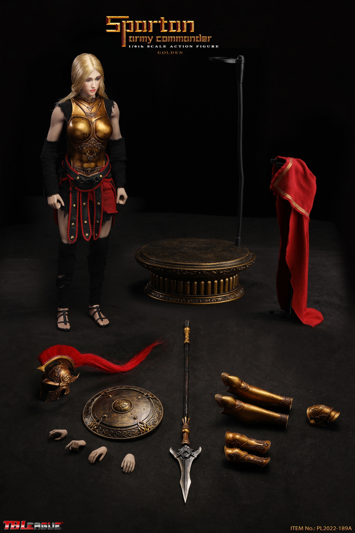 TBLeague PL2022-189A 1/6 Spartan Army Commander Golden