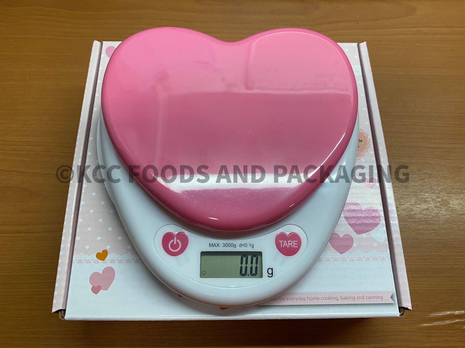 เครื่องชั่งดิจิตอล หัวใจสีชมพู 3 KG. (ความละเอียดมาก มีจุดทศนิยม)