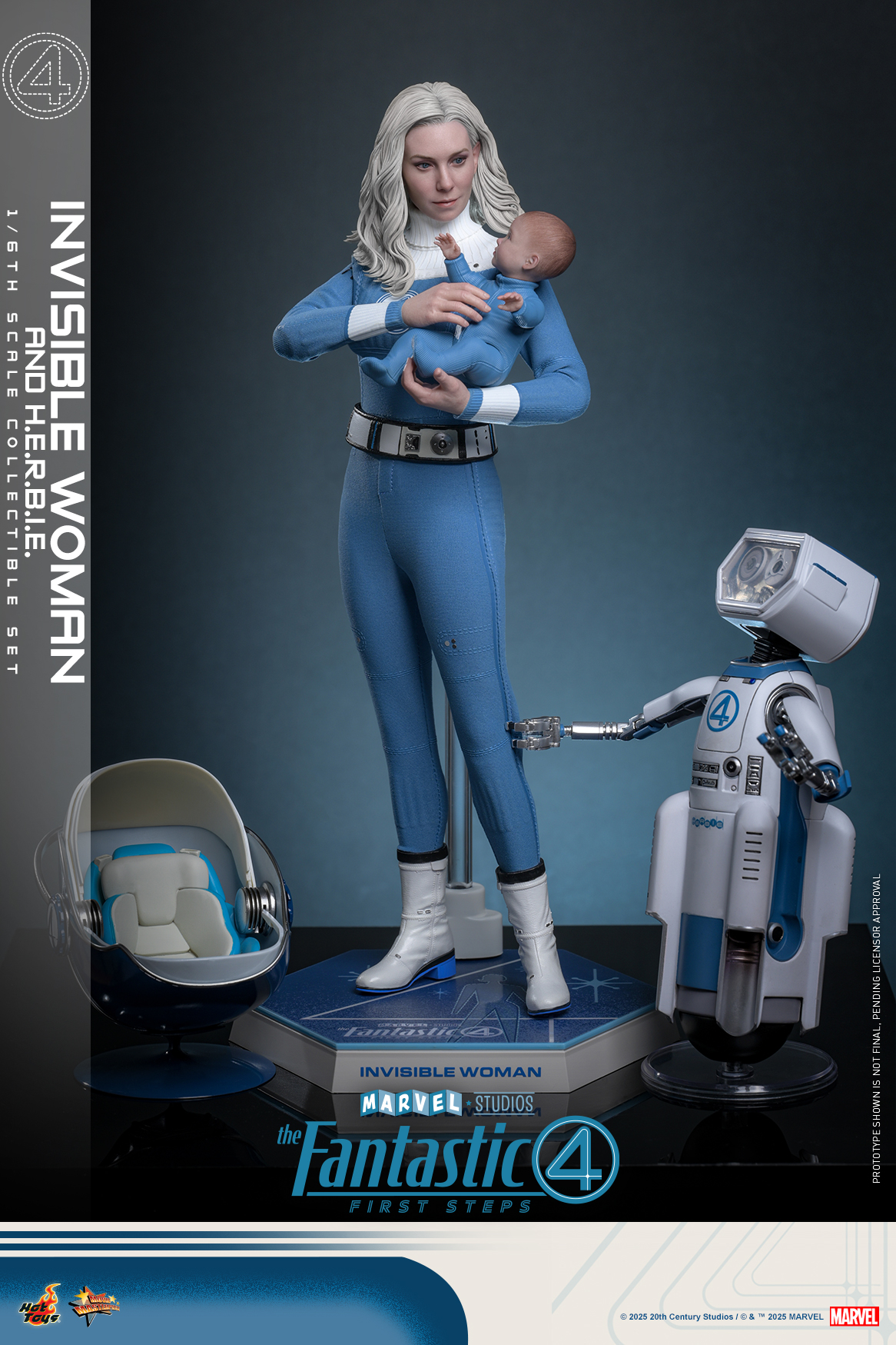 25/08/2568 Hot Toys MMS824 The Fantastic Four: First Steps - Invisible Woman and H.E.R.B.I.E.
