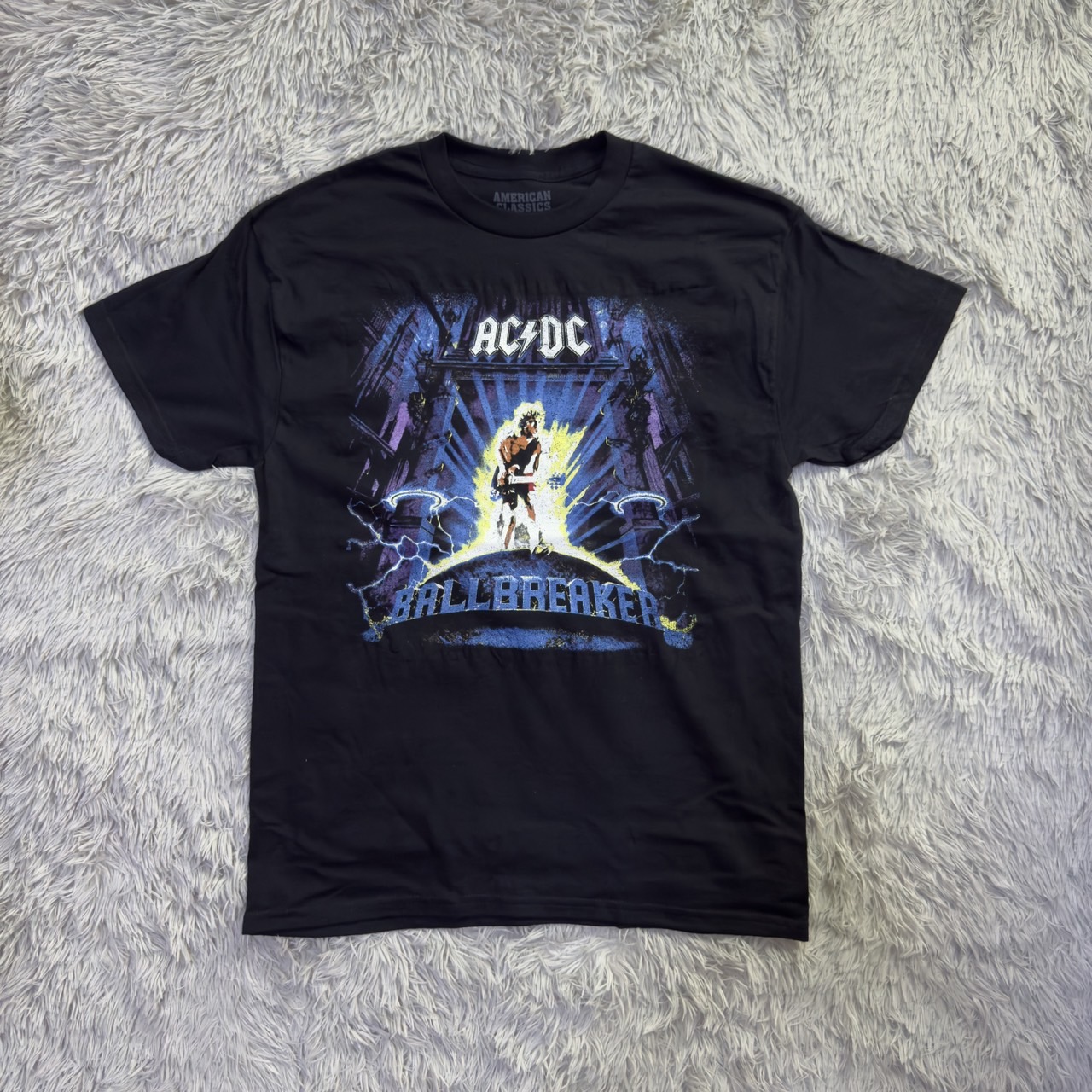 #พร้อมส่ง เสื้อวงดนตรี AC-DC T-SHIRT ลาย ACDC BB WORLD TOUR (2023)(มีสกรีนหลัง) ลิขสิทธิ์ของแท้ USA BLACK